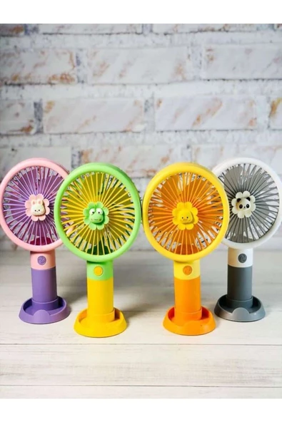3D Şarjlı Mini Fan Masa Üstü Vantilatörü Usb Soğutucu Sessiz El Fanı ürün görseli 1