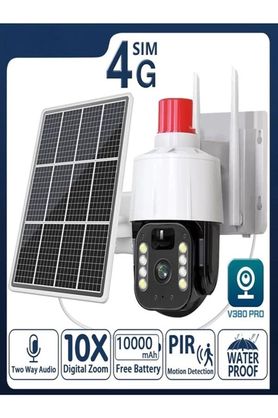 ULTRATEKNO CMR46 Güneş Panelli Sim Kart İle Çalışan 4G+ Wi-Fi 5MP Outdoor Dış Mekan Güvenlik Kamerası ürün görseli 1