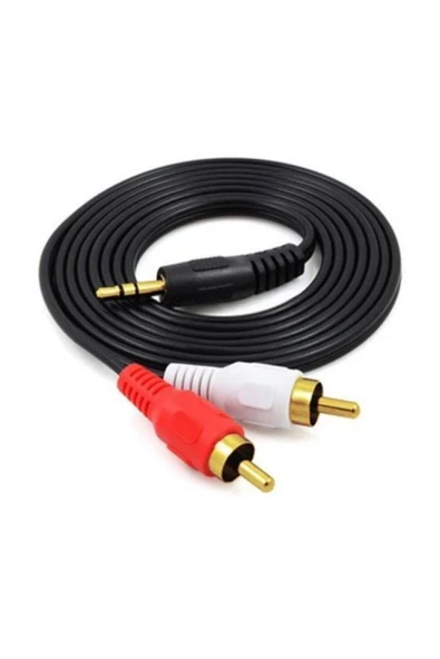 ULTRATEKNO 3.5 Mm Stereo To 2rca Kablosu Aux Tos Ses 1.5 Mt Kablo Sound Audıo Erkek Ara Kulaklık Standart ürün görseli 1