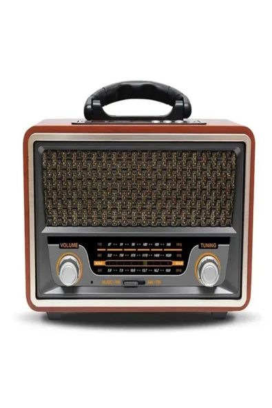 ULTRATEKNO Nostaljik Görünümlü Ahşap Radyo Bluetooth Hoparlör Fm Usb Tf Bt5.0 Ut-157bt ürün görseli 1