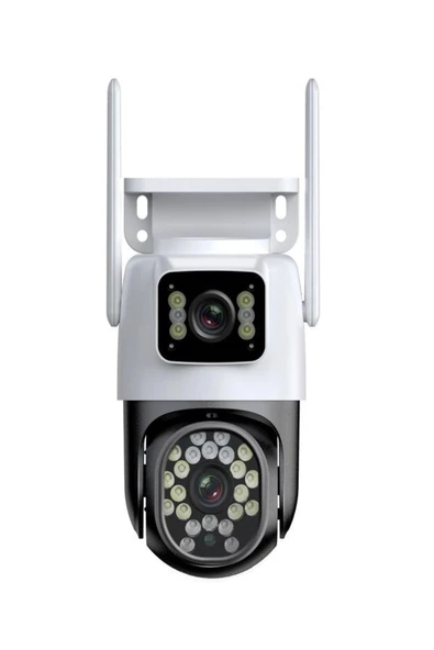 ULTRATEKNO FHD 2MP Çift Kameralı Çift Ekranlı PTZ Outdoor Güvenlik Kamerası ürün görseli 1