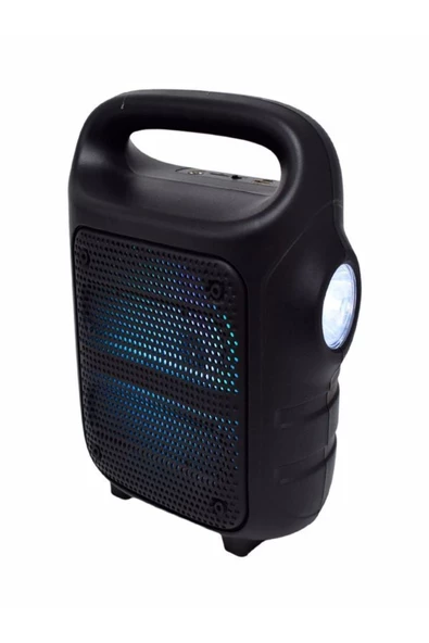 ULTRATEKNO Işıklı 6,5" Taşınabilir 5w Bluetooth Hoparlör Acil Durum El Fenerli Fm Radyo Usb/tf/aux Extra Bass ürün görseli 1
