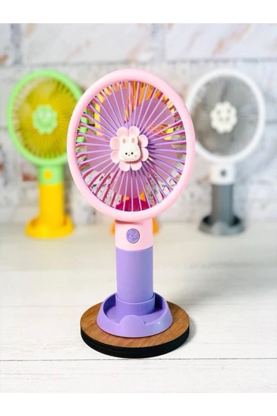 ULTRATEKNO Mini Fan Masaüstü Taşınabilir Telefon Stantlı Vantilatör 2si 1 Arada Taşınabilir Masaüstü Fan ürün görseli 1