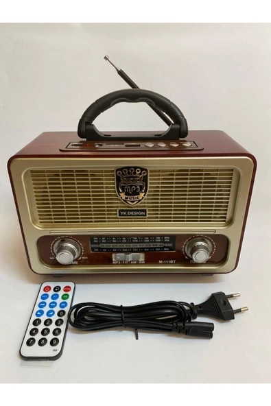 Paleon Nostalji Radyo Bluetoothlu Kumandalı Usb ürün görseli 1