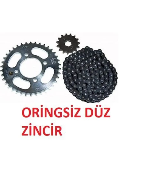 Bajaj Pulsar Ns 150 Zincir Dişli Seti Kaliteli (Oringsiz Düz Zincir) Supermoto ürün görseli 1