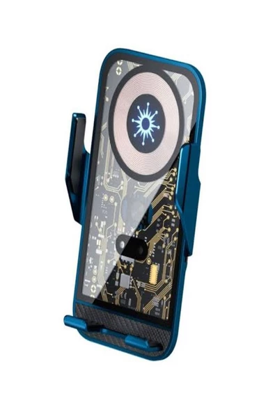 BAYINDIRELEKTRONİK 15W Sensörlü Araç İçi Wireless Şarjlı Telefon Tutucu Elite Şeffaf Süper Sessiz Tasarım ürün görseli 1