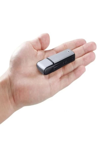 Kingboss Gri Renk Ses Kayıt Cihazı Kristal Mikrofonlu 16 Gb Usb Görünümlü Ev Işyeri Dinleme1 Cihazı ürün görseli 1