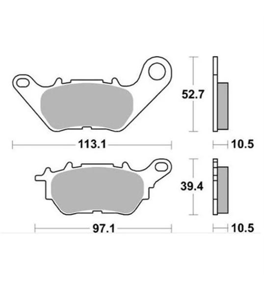 Yamaha Yzf R25 -Mt25 Arka Disk Rms Fren Balata (Made İn İtalya)  Supermoto ürün görseli 1
