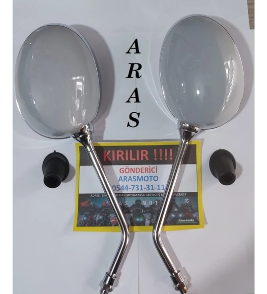 Araro Cappucino 125 Cc - 50 Cc Ayna Takımı Gri Renk (Nardo Gri ) Supermoto ürün görseli 1