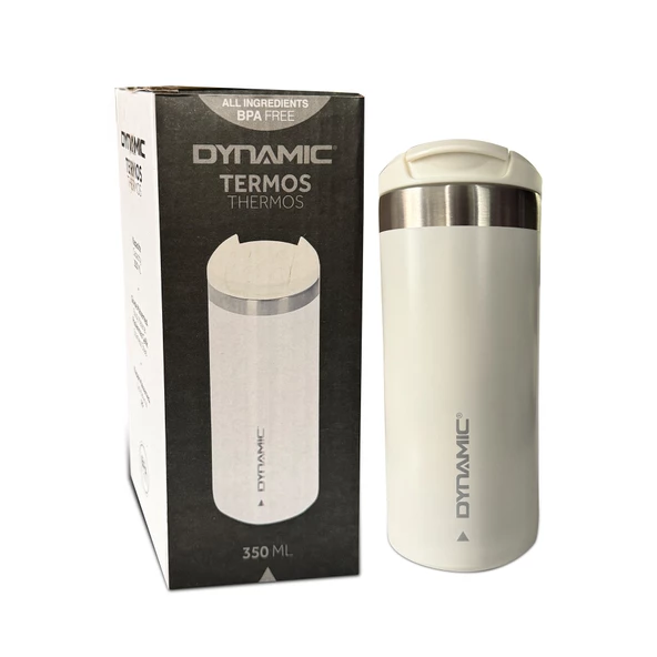 Dynamic Paslanmaz Çelik Termos Siyah/krem 350ML - Resim 2