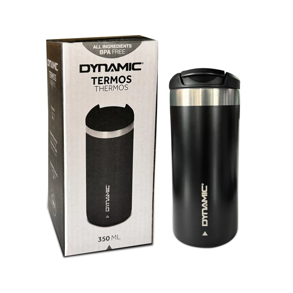 Dynamic Paslanmaz Çelik Termos Siyah/krem 350ML - Resim 2