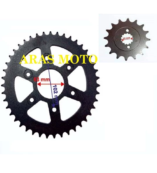 Bajaj Dominar Ön Ve Arka Dişli 400 Ktm 200 Duke 390 2015 2020 Supermoto ürün görseli 1