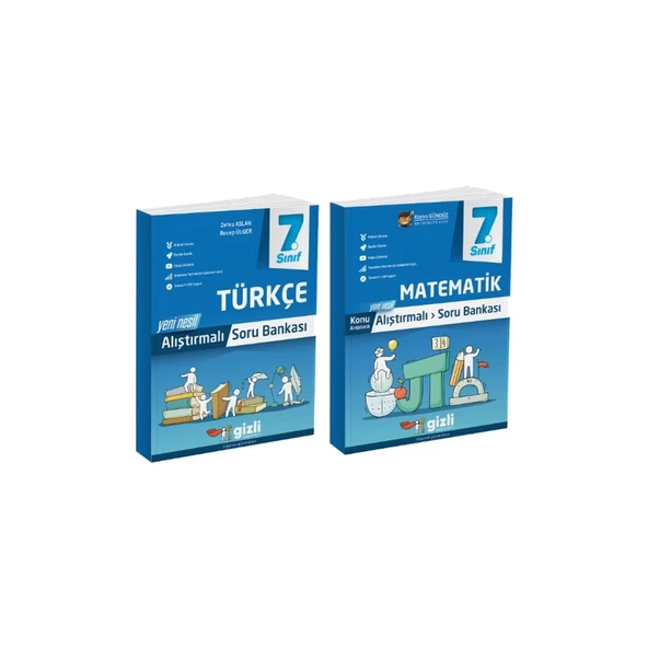Gizli Yayınları 7. Sınıf Türkçe Alıştırmalı Soru Bankası - Matematik Alıştırmalı Soru Bankası ürün görseli 1