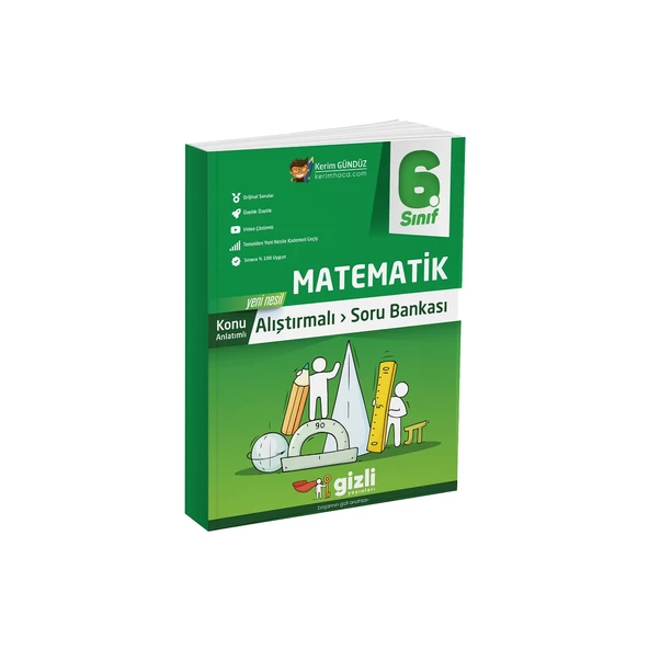 Gizli Yayınları 6. Sınıf Matematik Konu Anlatımlı Soru Bankası ürün görseli 1