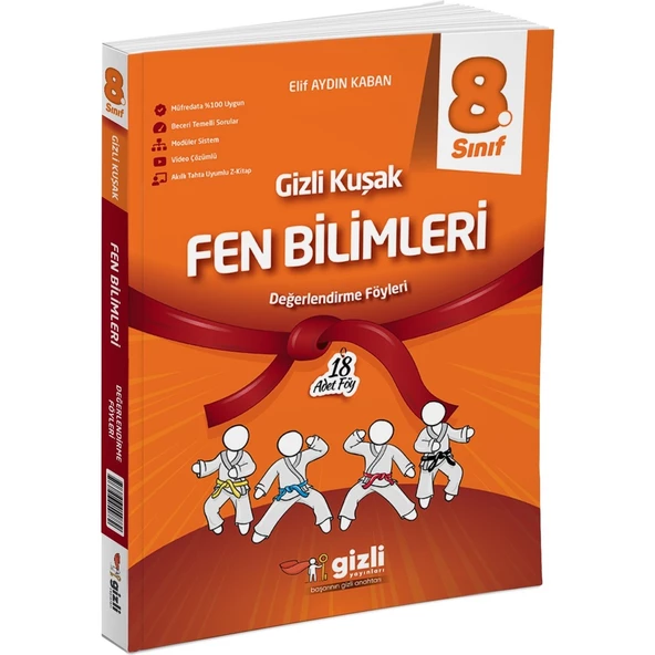 Gizli Yayınları 2025 8. Sınıf Fen Bilimleri Değerlendirme Föyleri Gizli Kuşak Serisi ürün görseli 1