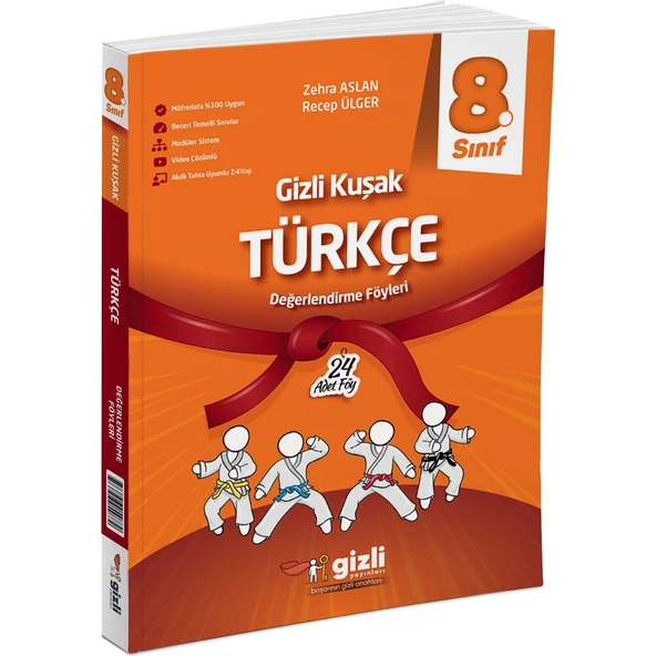 Gizli Yayınları 2025 8. Sınıf Türkçe Değerlendirme Föyleri Gizli Kuşak Serisi ürün görseli 1