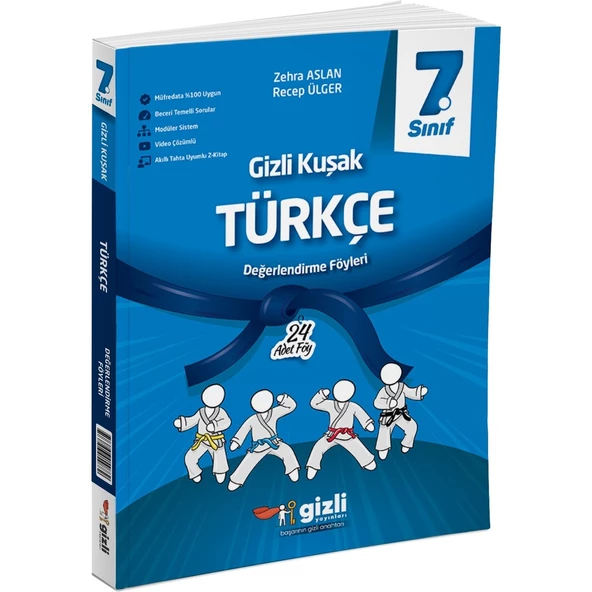 Gizli Yayınları 2025 7. Sınıf Türkçe Değerlendirme Föyleri Gizli Kuşak Serisi ürün görseli 1