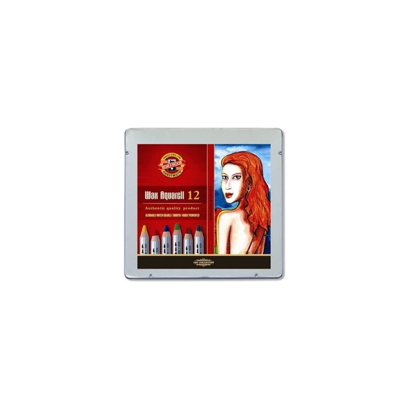 Koh-i Noor Wax Aquarell Sulandırılabilir Mum Boyası 12'li N:8282 ürün görseli 1