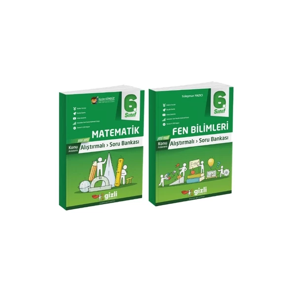 Gizli Yayınları 6. Sınıf Matematik – Fen Bilimleri Alıştırmalı Soru Bankası ürün görseli 1
