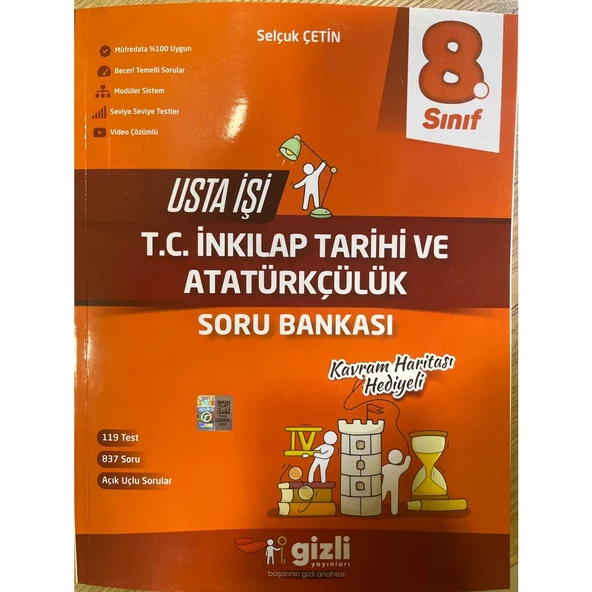 Gizli Yayınları 8. Sınıf Usta Işi Inkilap Tarihi ve Atatürkçülük Soru Bankası ürün görseli 1