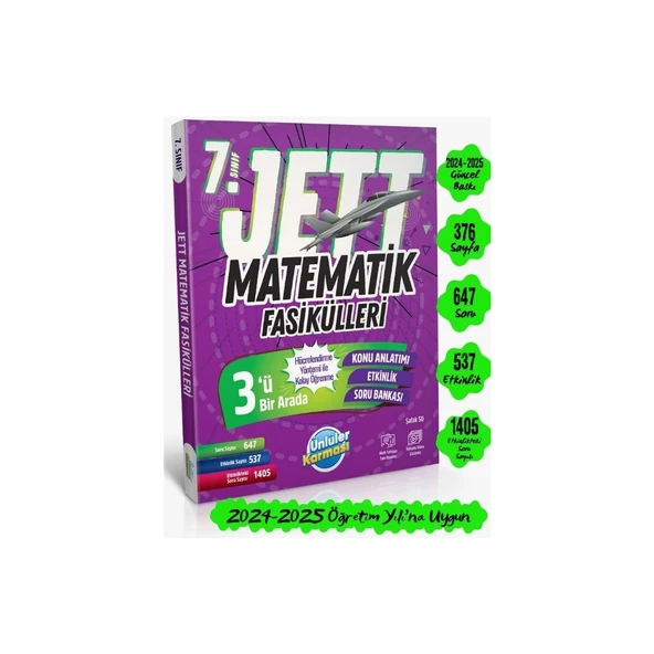 Ünlüler Karması 7. Sınıf Jett Matematik Fasikülleri ürün görseli 1