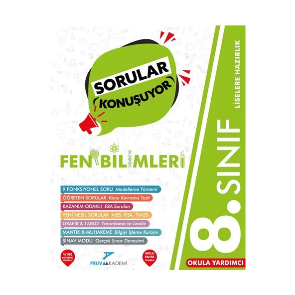 Pruva Akademi 8. Sınıf Fen Bilimleri Sorular Konuşuyor Soru Bankası ürün görseli 1