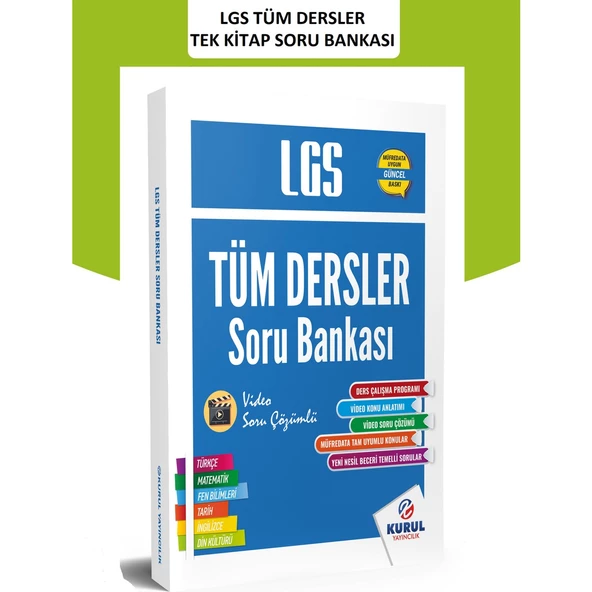 Kurul Yayıncılık 2023 8. Sınıf LGS Video Kamp Tüm Dersler Soru Bankası ürün görseli 1