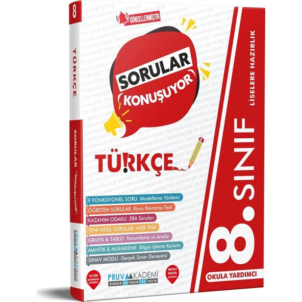 Pruva Akademi 8.sınıf Türkçe Soru Bankası ürün görseli 1