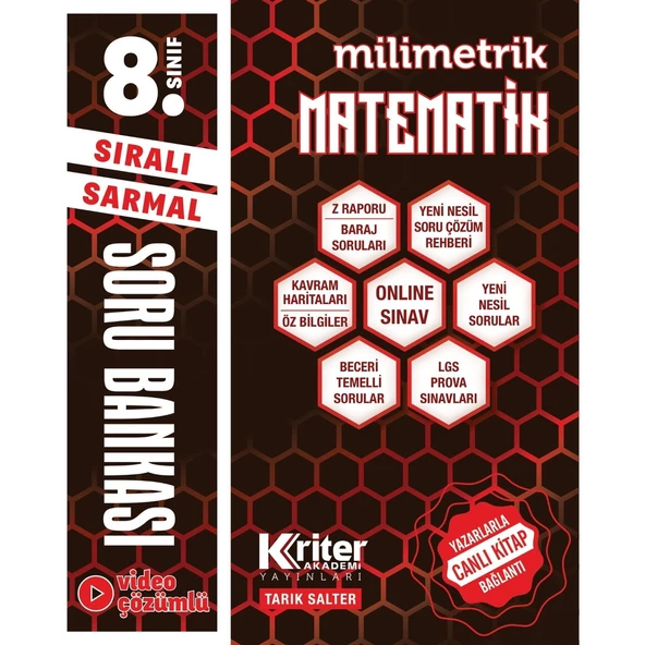 Kriter Akademi Yayınları 8. Sınıf Matematik Soru Bankası ürün görseli 1