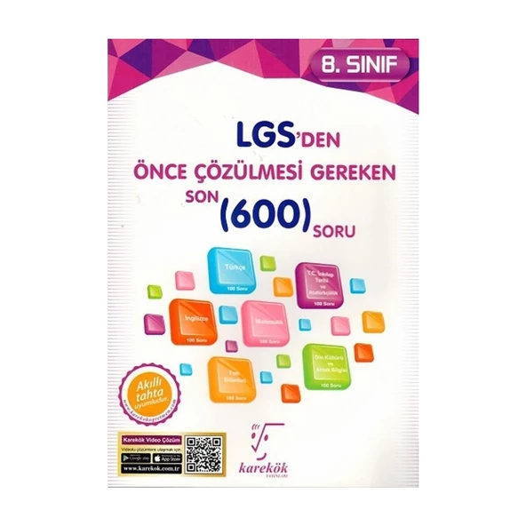 Karekök Yayıncılık LGS Den Önce Çözülmesi Gereken Son 600 Soru ürün görseli 1