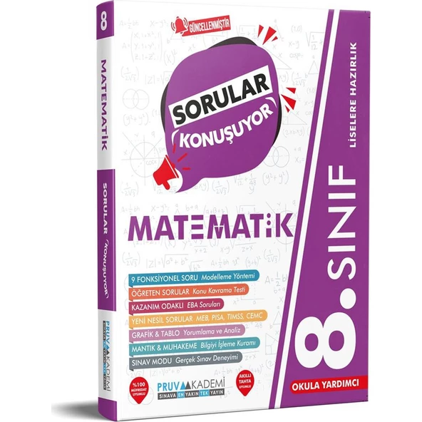 Pruva Akademi 8.Sınıf Matematik Soru Bankası ürün görseli 1