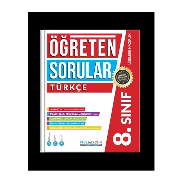 Pruva Akademi 8. Sınıf Öğreten Sorular LGS Türkçe Soru Bankası ürün görseli 1