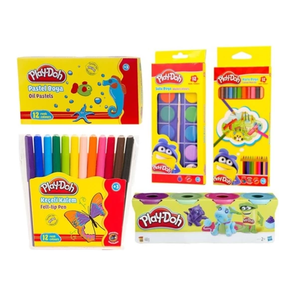 Play Doh Kuru Sulu Pastel Keçeli Oyun Hamuru Kırtasiye Seti ürün görseli 1