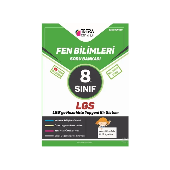 Tetra Yayınları Fen Bilimleri 8. Sınıf Lgs Soru Bankası ürün görseli 1