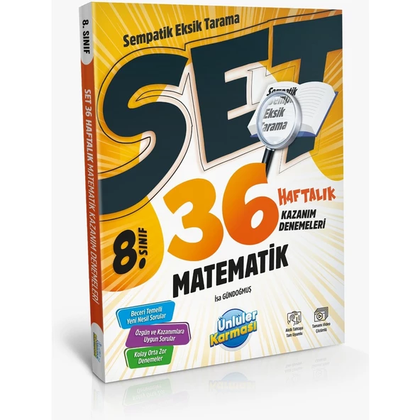 Ünlüler Karması 8. Sınıf LGS Sempatik Matematik 36 Haftalık Kazanım Denemeleri ürün görseli 1