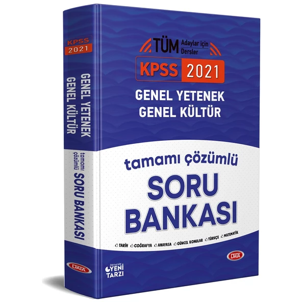 Data Yayınları 2021 KPSS Genel Yetenek – Genel Kültür Tamamı Çözümlü Soru Bankası ürün görseli 1