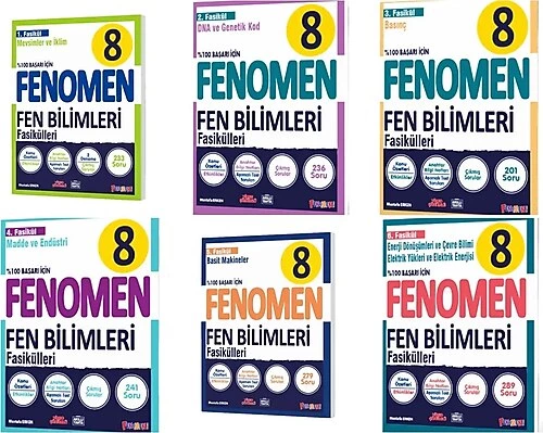 Fenomen Okul Yayınları LGS 8. Sınıf Fen Bilimleri Fasikül Seti (1-2-3-4-5-6. Sayılar) ürün görseli 1