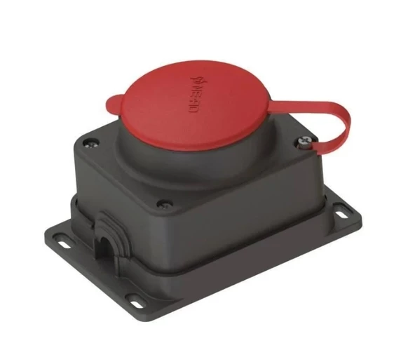 NEAD 3x25A Kauçuk Kapaklı Sıva Üstü Trifaze Priz Duvar Prizi 4x25 380v IP62 ürün görseli 1