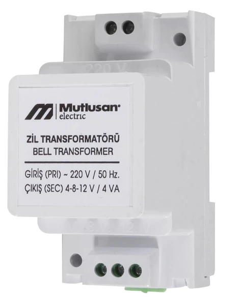 MUTLUSAN 4-8-12 12V/ 4V A Ac Zil ve Kapı Otomatiği Trafosu Transformatör ürün görseli 1
