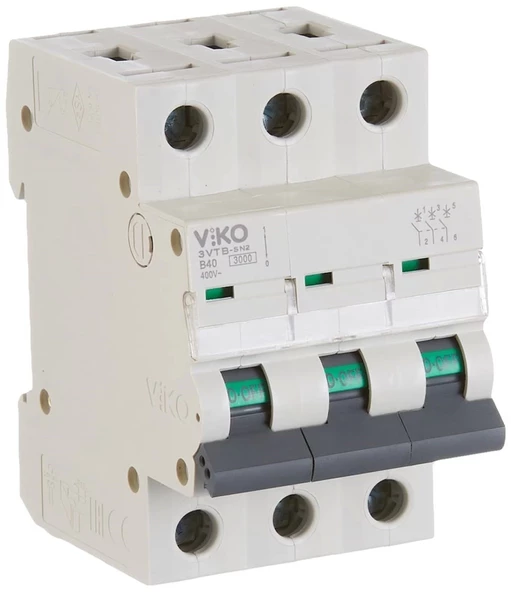 VİKO 3X20A W-OTOMAT C 3kA Trifaze Üç Fazlı W Otomat Sanayi Tip Sigorta ürün görseli 1