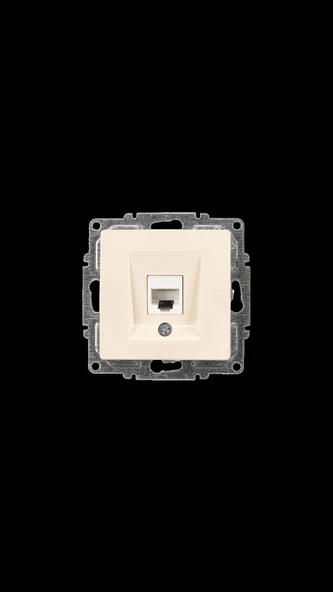GÜNSAN VİSAGE KREM TEKLİ DATA PRİZİ RJ-45 CAT-5 ürün görseli 1