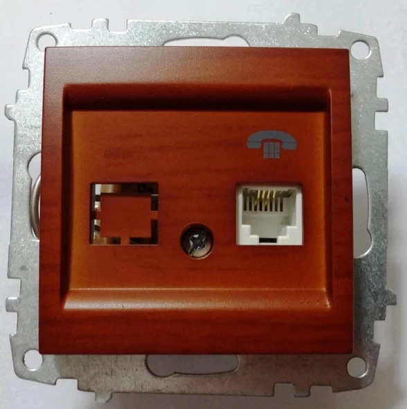 EL-Bİ ZENA KİRAZ NUMERİS TELEFON PRİZİ RJ-11 CAT-3 ürün görseli 1