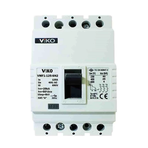 VİKO VMF1-80  3x80A Sabit Termik Kompakt Şalter 25kA ürün görseli 1