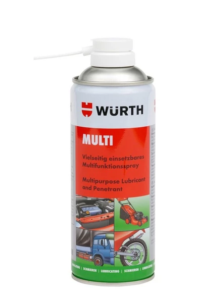 WÜRTH Multi Çok Amaçlı Sprey 400ml Temizleme - Yağlama - Pas Çözme ve Bakım Hepsi Bir Arada ürün görseli 1