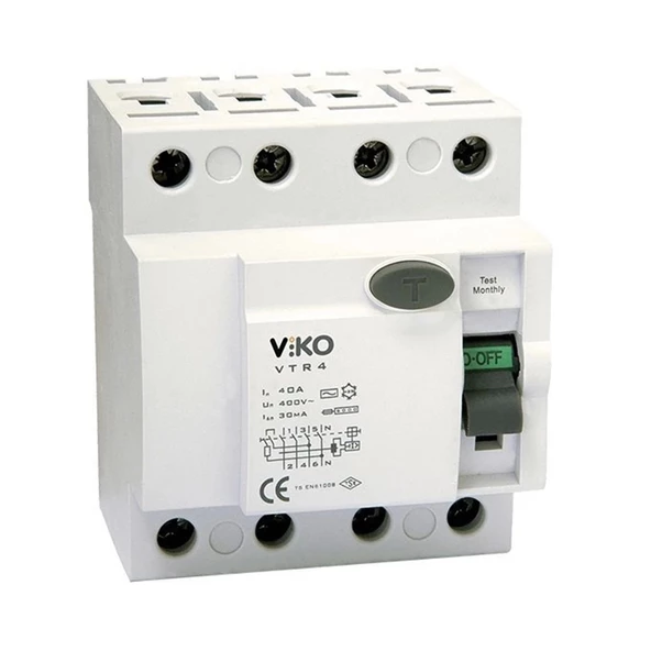 VİKO 3X80 30 mA KAÇAK AKIM KORUMA ROLESİ ürün görseli 1