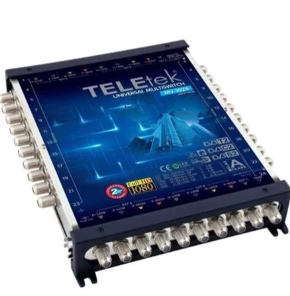 TELETEK 24 Çıkışlı Üniversal Multi Switch Hybrid Uydu Santrali Sonlu & Kaskatlı Kullanılabilir ürün görseli 1