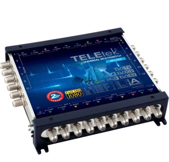 TELETEK 12 Çıkışlı Üniversal Multi Switch Hybrid Uydu Santrali Sonlu & Kaskatlı Kullanılabilir ürün görseli 1