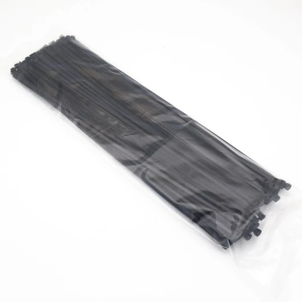PEMSAN Klips Kablo Bağı 3.6x370 SİYAH (100lü Paket) Kablo Cırdı ürün görseli 1