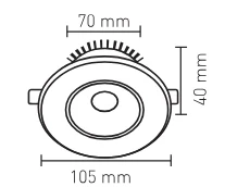 LUSTER 7W SPOT BELİNDA SİLVER KASA 4000K - Resim 2