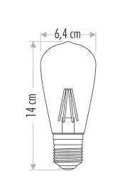 CATA 8W RUSTİK LED AMPUL ARMUT BEYAZ - Resim 2